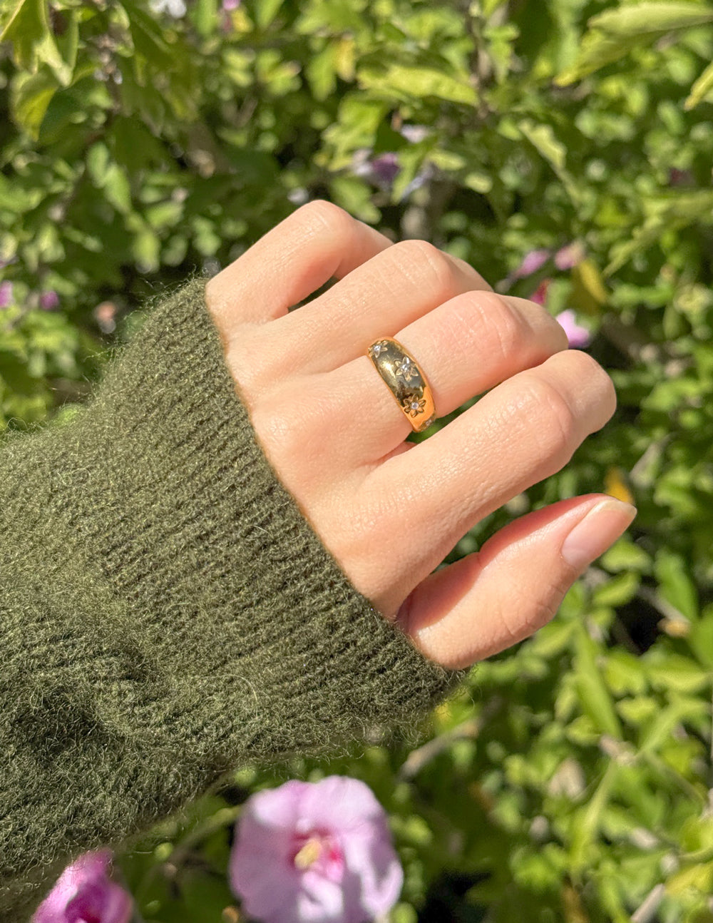 Floral Dome Ring
